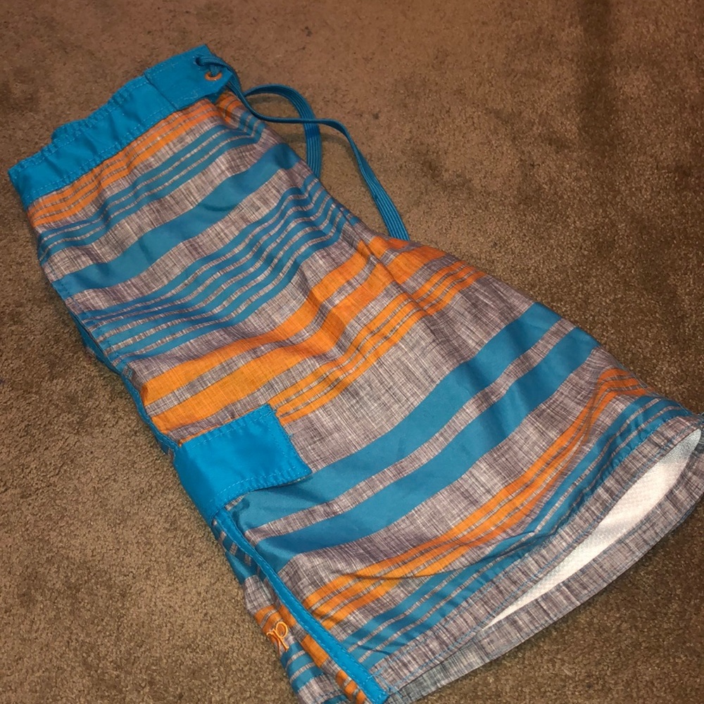 🛍 Teal & Orange Men’s Swim Trunks 🏊‍♂️